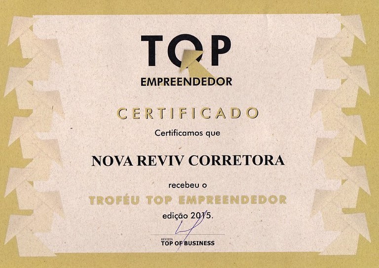 TROFEU TOP EMPREENDEDOR